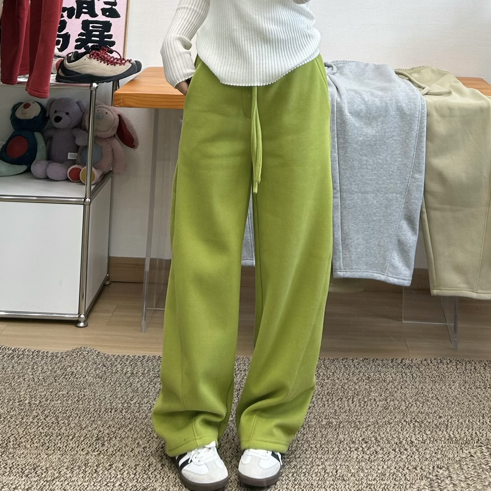 【美琪优选】奥绒弯刀加绒遛狗神裤 女士彩色女裤