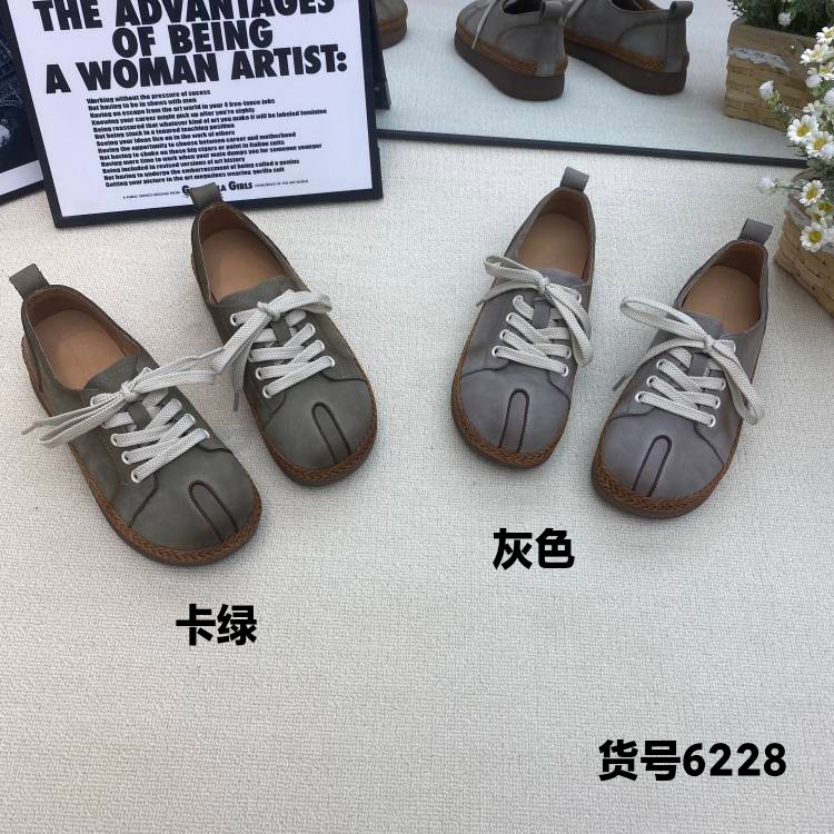 6228春季新款平底舒适真皮休闲女鞋