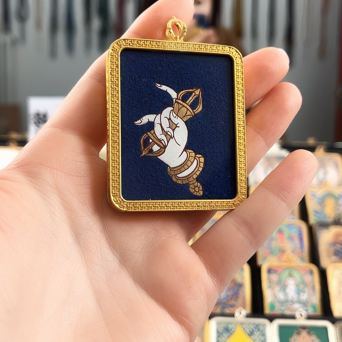 吊坠大势至法器 纯手绘放漏