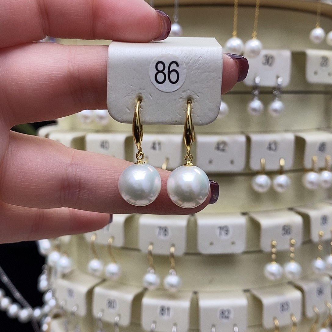淡水珍珠耳饰银S925镶嵌