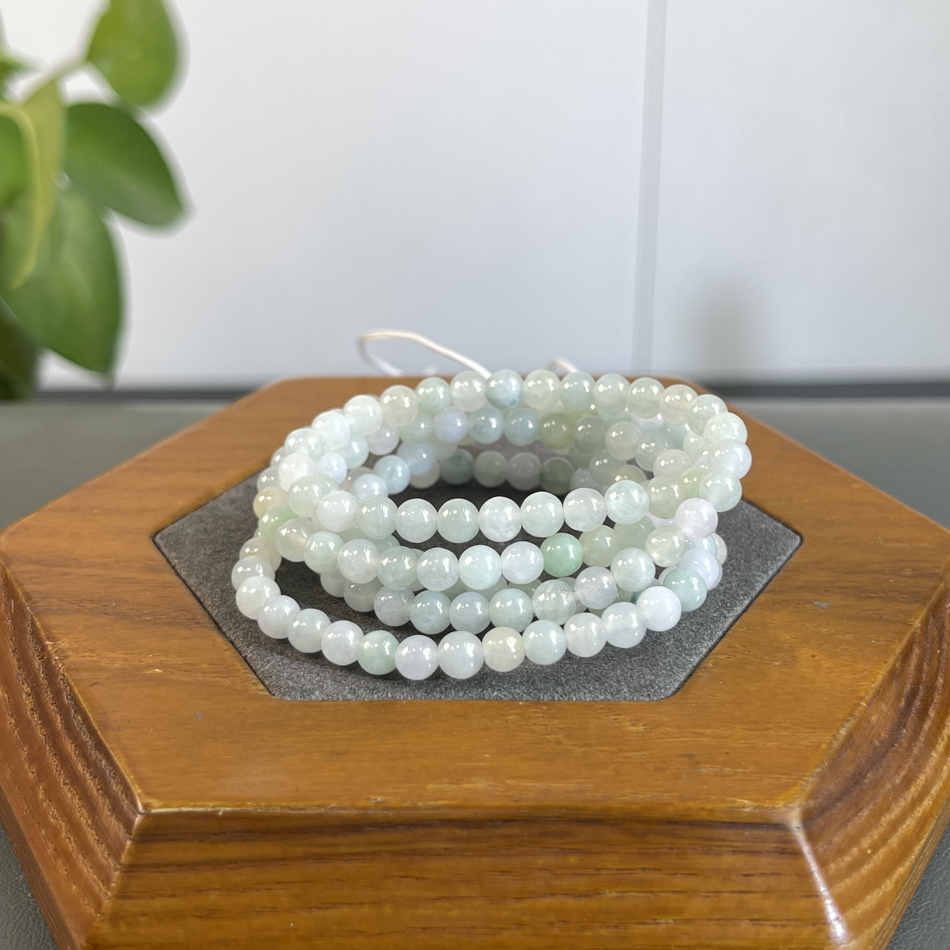 JXA04-012 天然缅甸A货翡翠 翡翠珠串