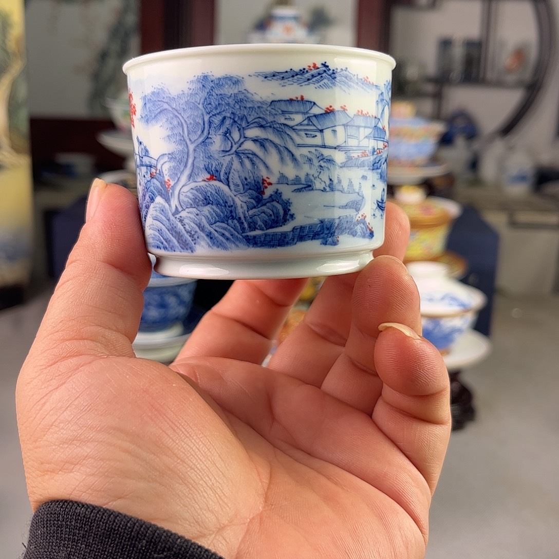 陶顾老师青花主人杯