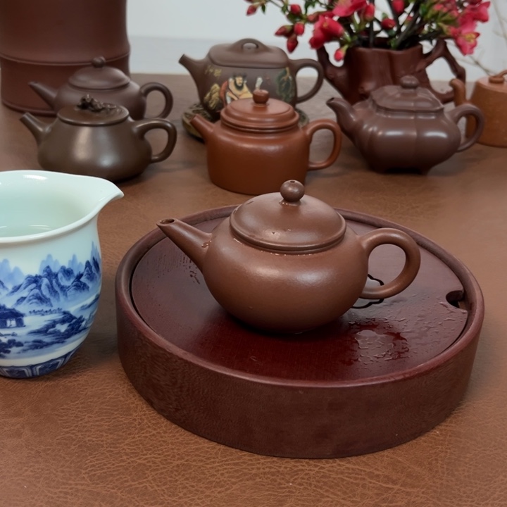 紫砂茶壶水平紫泥手工壶