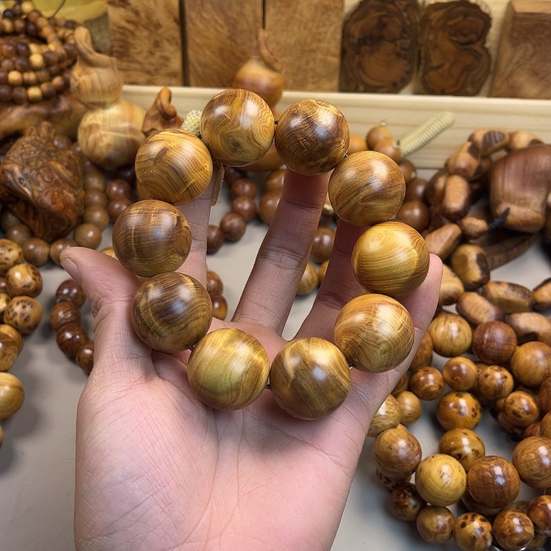 山***风手串/手链柏木（崖柏）25闪电