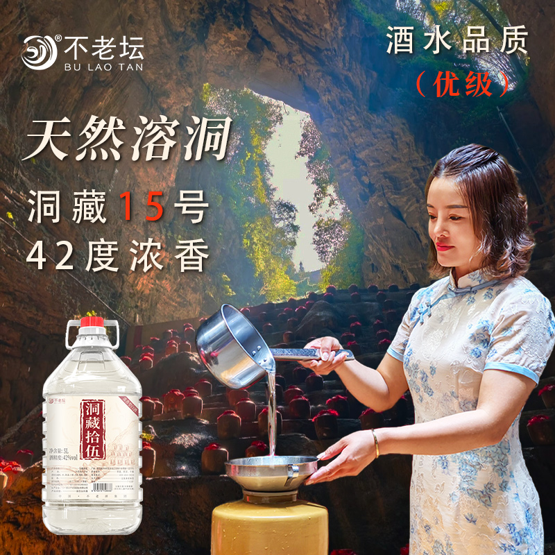不老潭四川泸州洞藏酒基地洞藏老酒 洞藏15号浓香型白酒42度5L