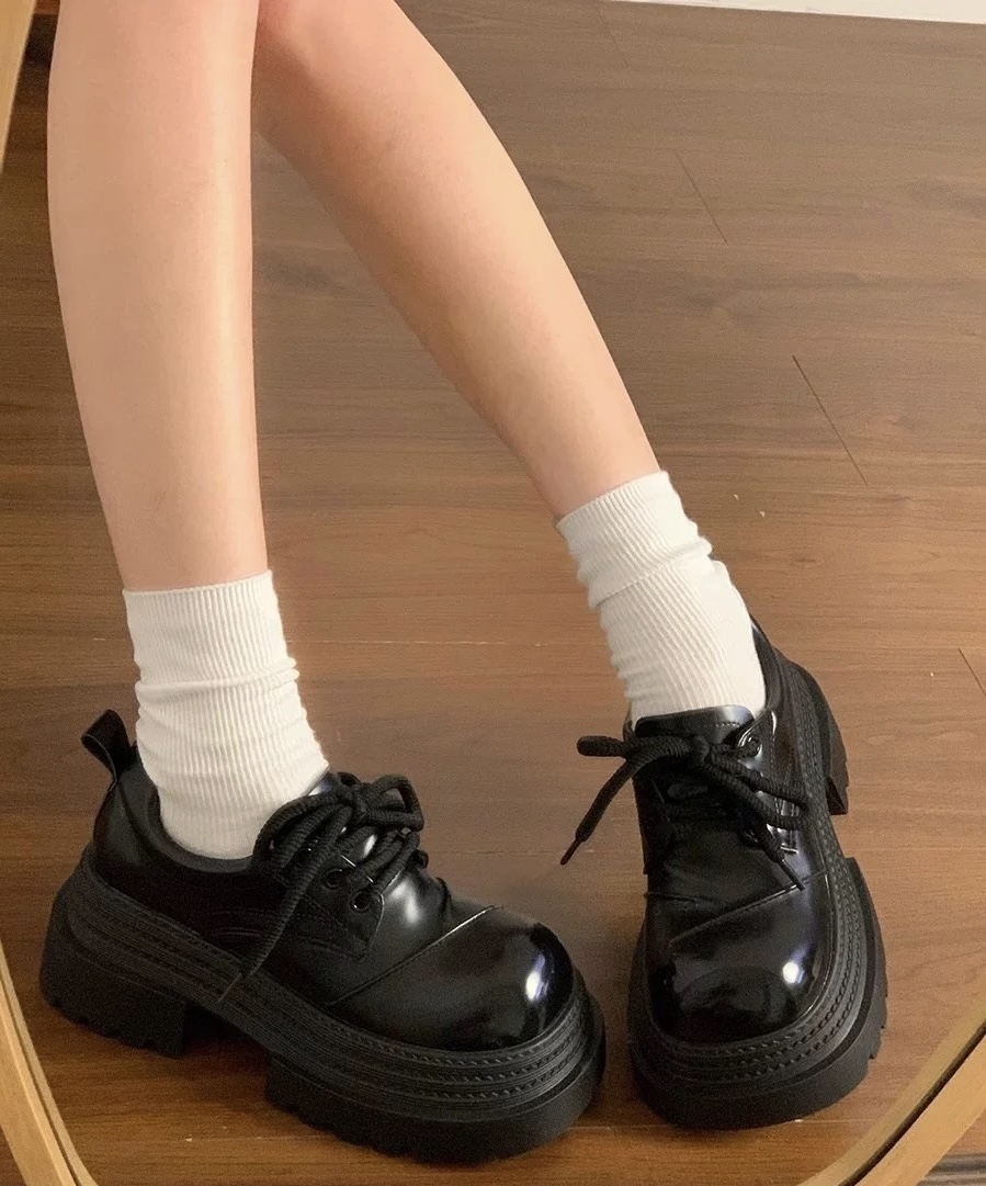 系带玛丽珍鞋英伦风乐福鞋单鞋复古女鞋