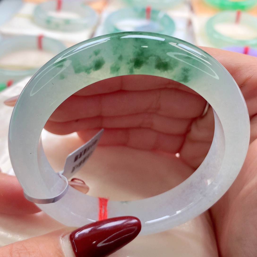 翡翠手镯未镶嵌师妹宽边小轮胎