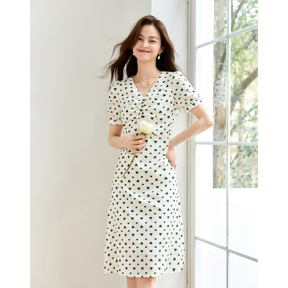 【籽言专属】法式茶歇印花连衣裙AN24X2327