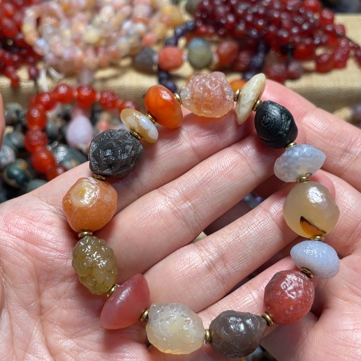 玛瑙/玉髓合金手链