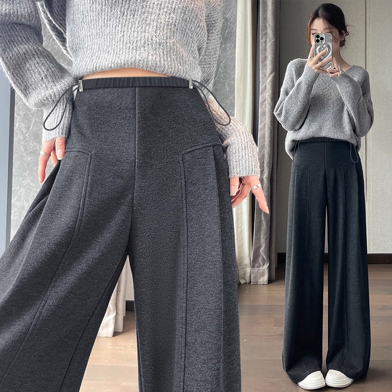 【伊伊】孕妇装2025秋冬新款时尚休闲弯刀裤复古阔腿裤直筒裤阔腿裤
