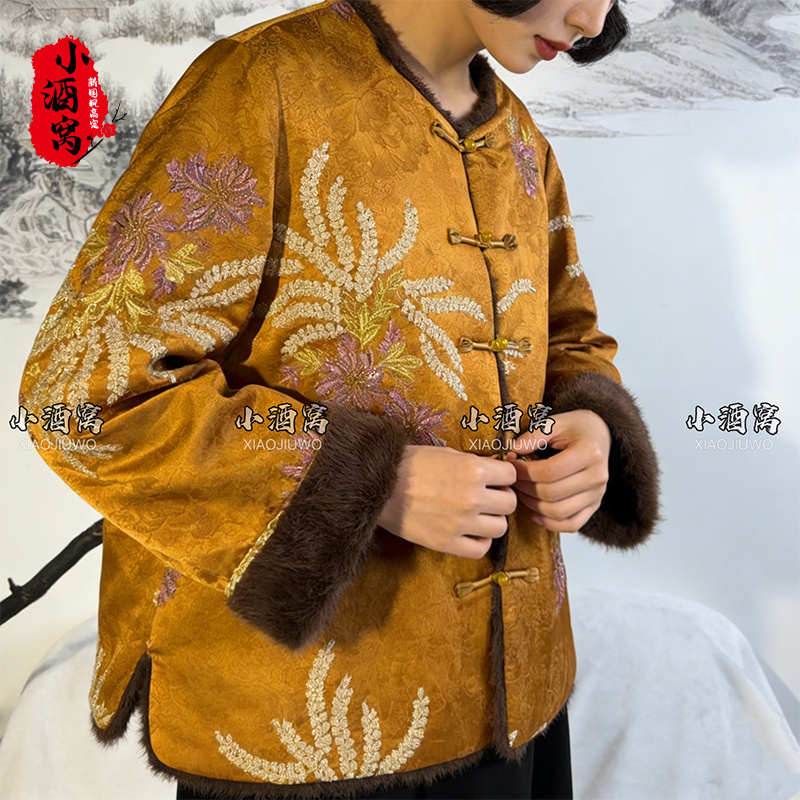 [沉梦华-外套]小酒窝新国风 新中式时尚气质提花外套-61