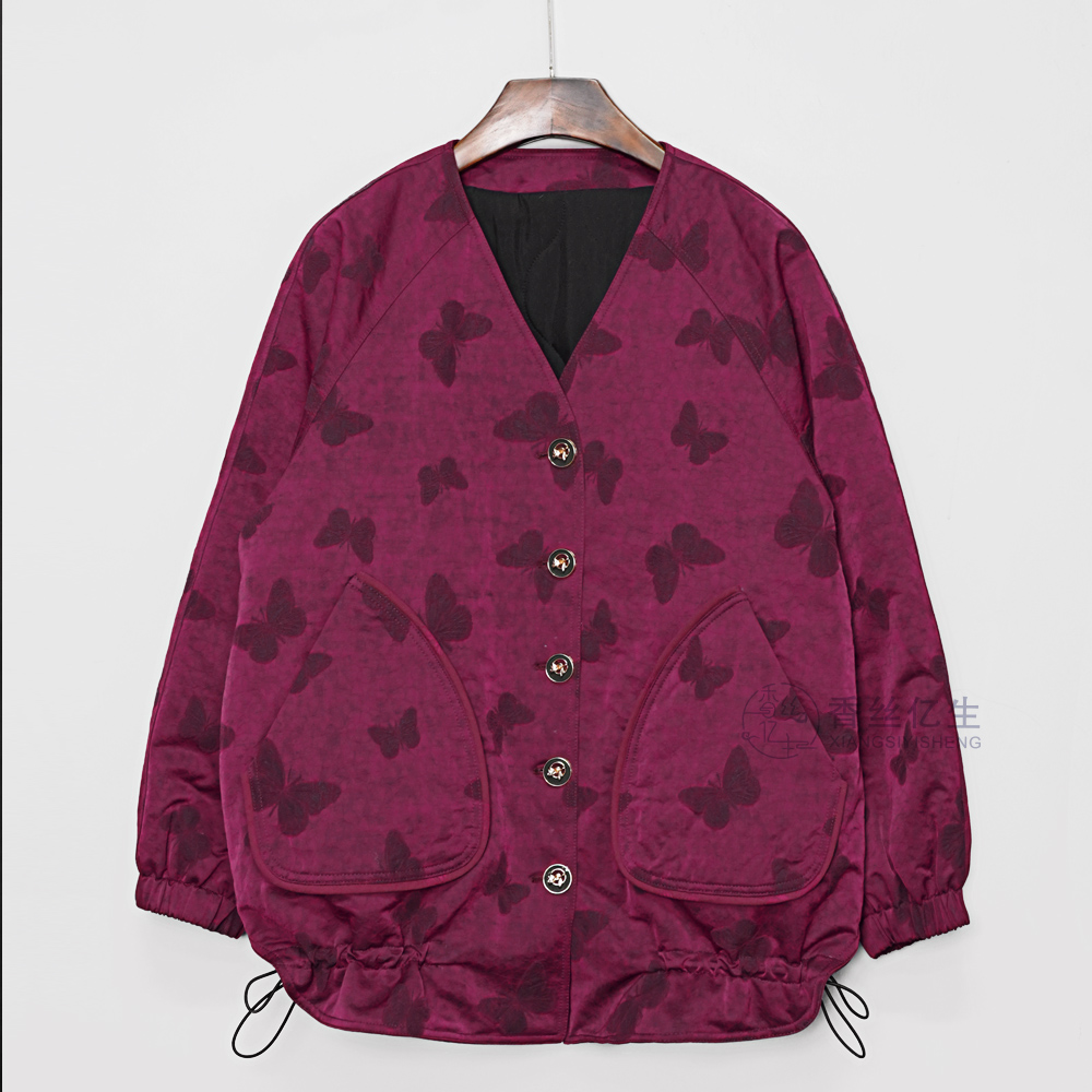 暖炉泡芙！香云纱时尚减龄百搭加厚保暖长袖蓄热保暖棉服棉衣X3276