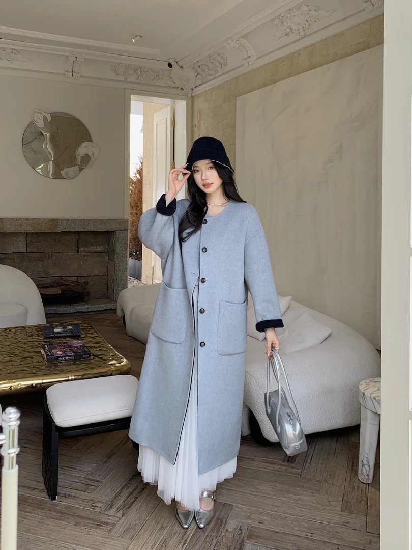 【101-200】女士秋冬双面羊毛大衣折扣店