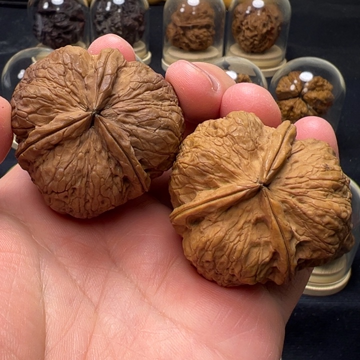 文玩核桃把件秦权44mm三棱