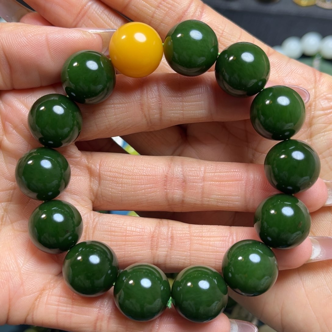 和田玉手串卡16未镶嵌顺**然