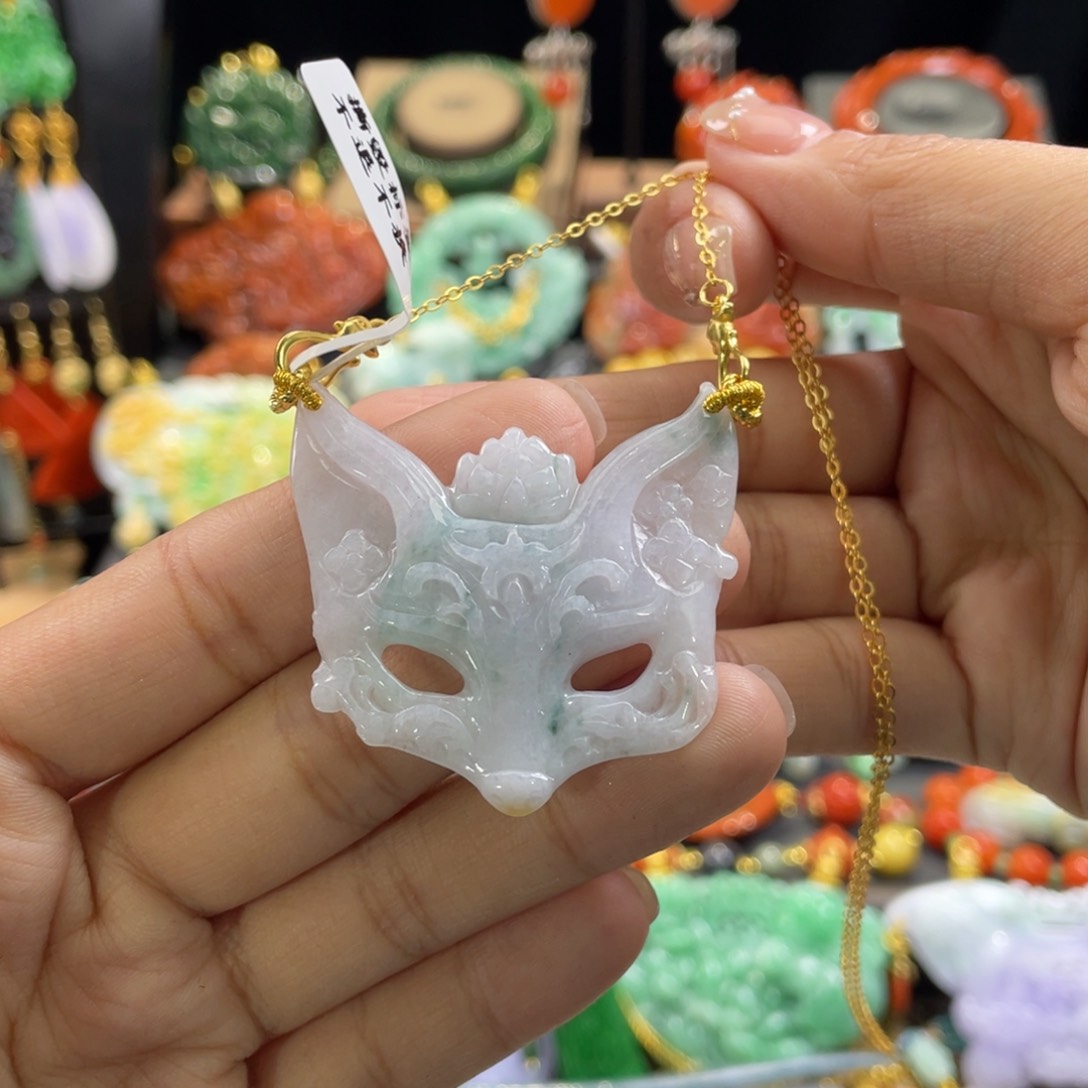 翡翠颈饰未镶嵌代编织