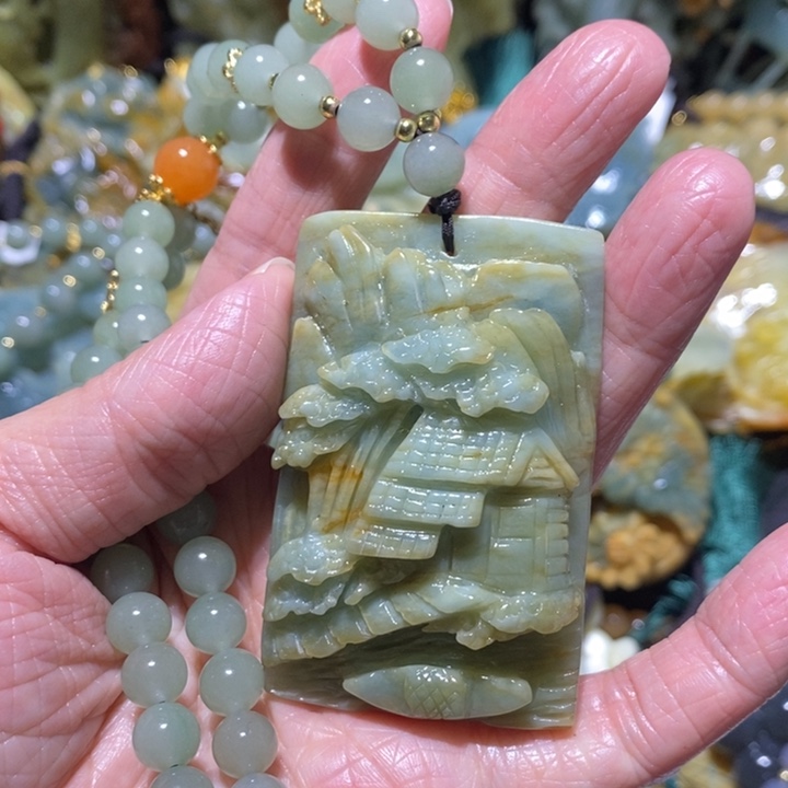 岫玉岫玉吊坠未镶嵌