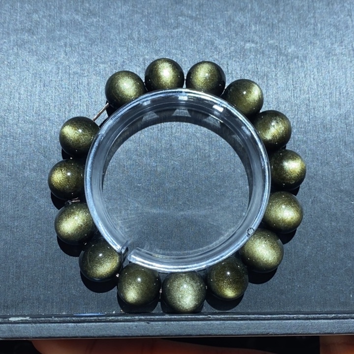 黑曜岩手链未镶嵌军**六