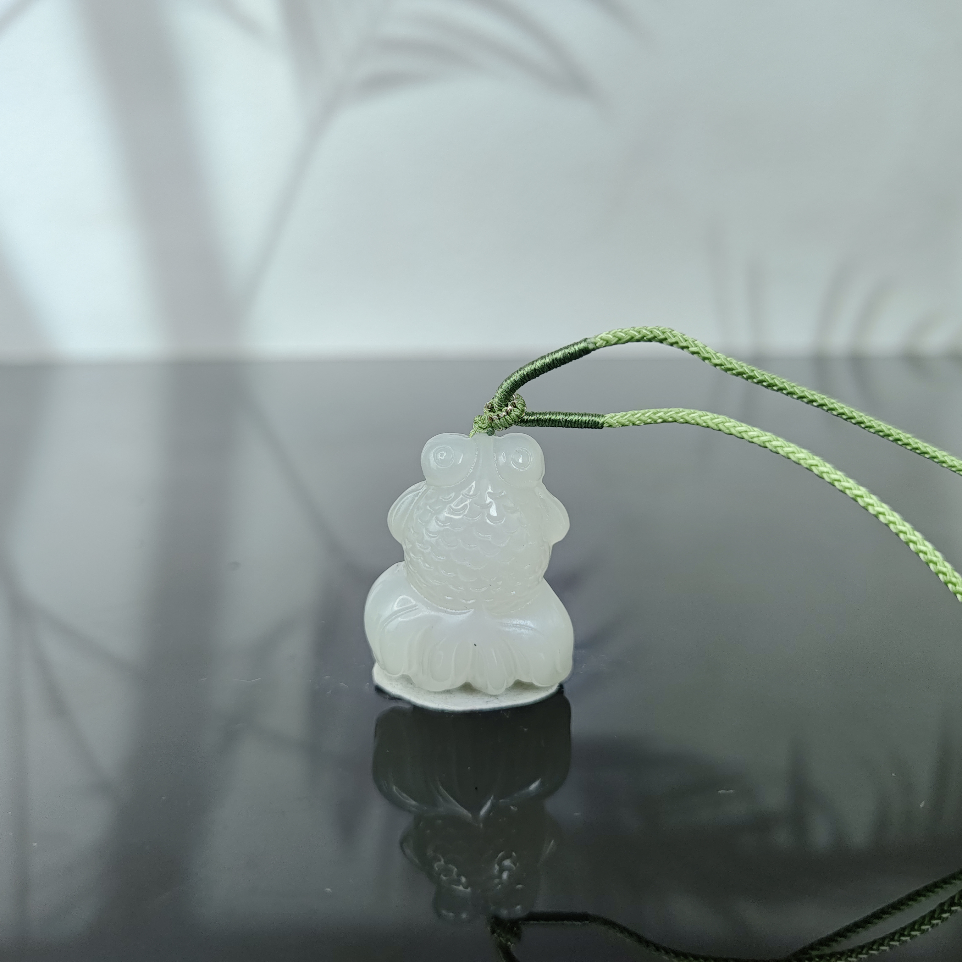 H和田玉锦鲤吊坠0217