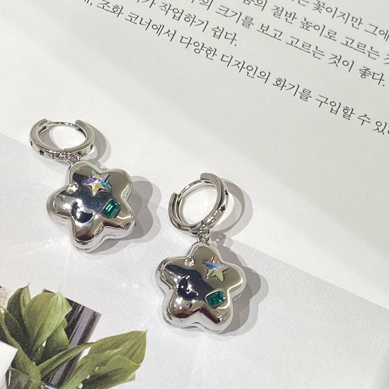 铜合金耳饰 简约星星耳饰 A257