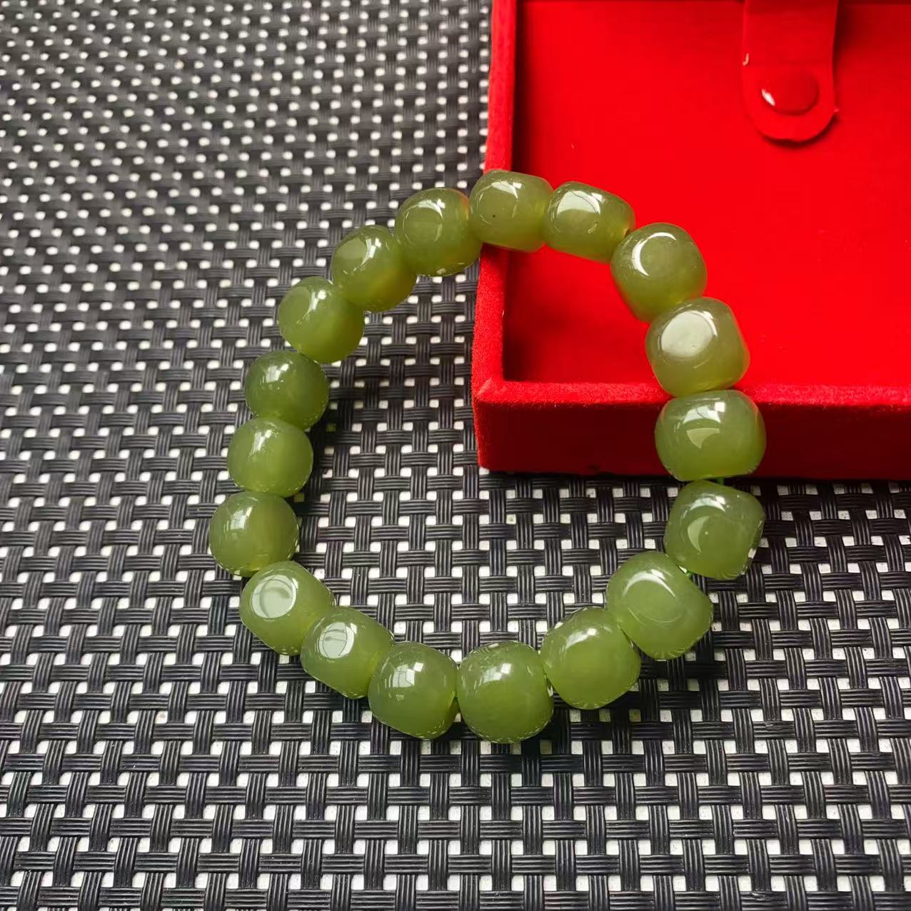 [石矿]A963青色系方随型手链10M