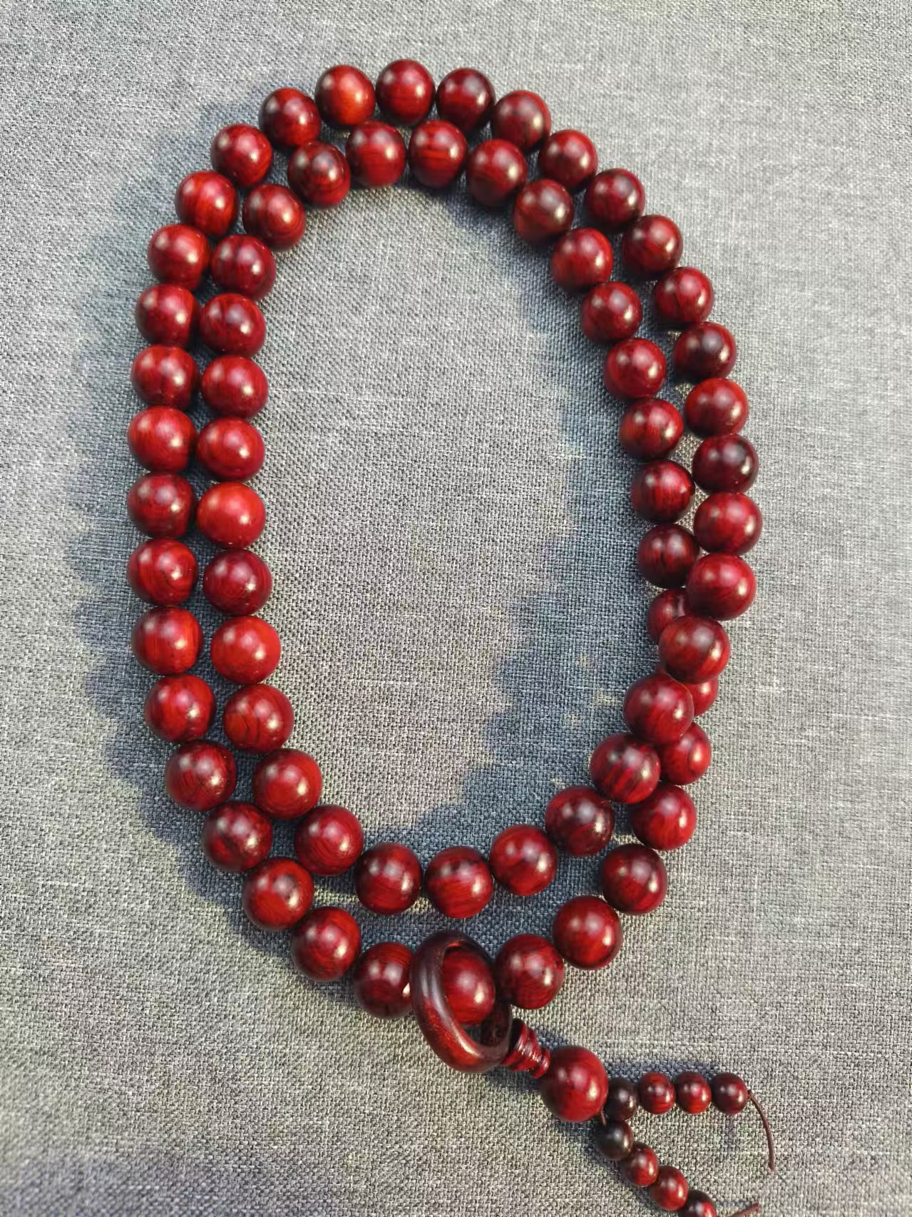 紫檀木1.5*66颗珠  精抛