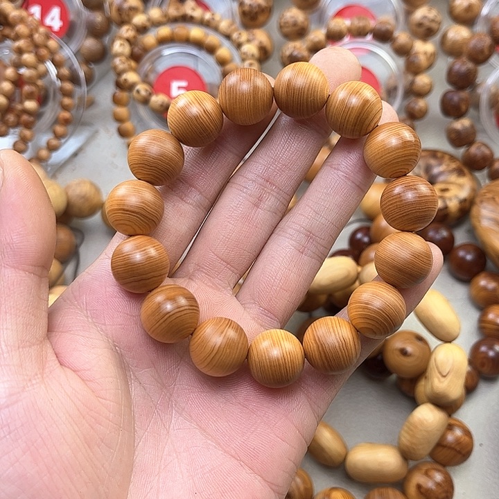 柏木（崖柏）手串/手链1.5红油蚕丝纹福利
