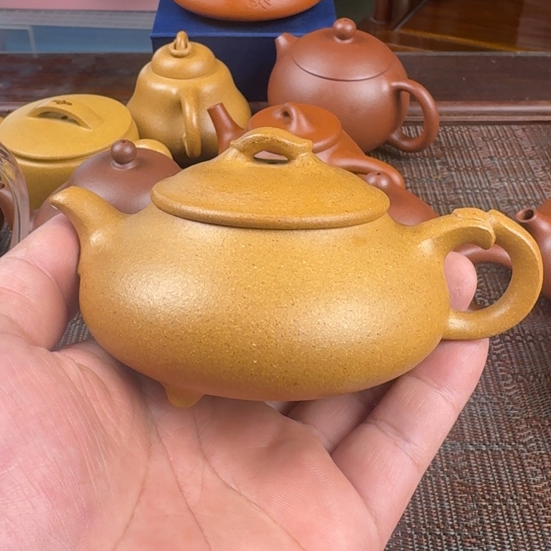 杰***觉茶壶紫砂黄金段简瓢150cc