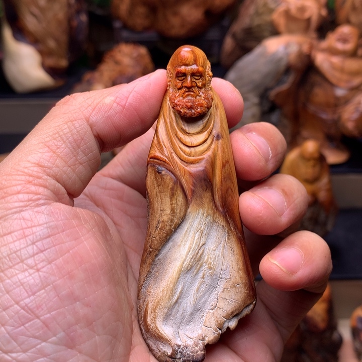 柏木（崖柏）崖柏陈化料手把件