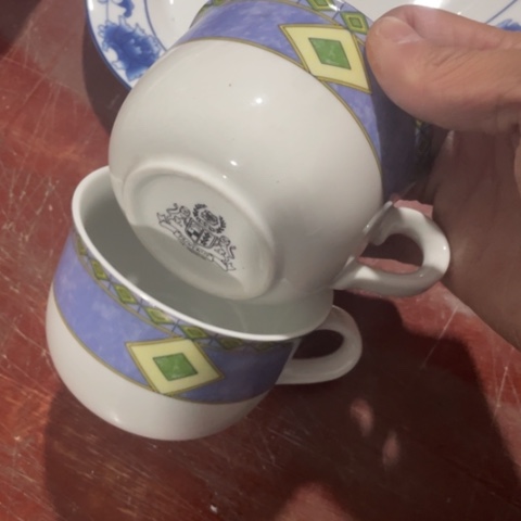景德镇陶瓷红叶陶瓷出口咖啡杯2个
