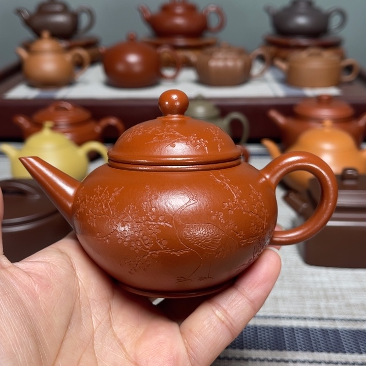 茶壶紫砂全手工制作150cc