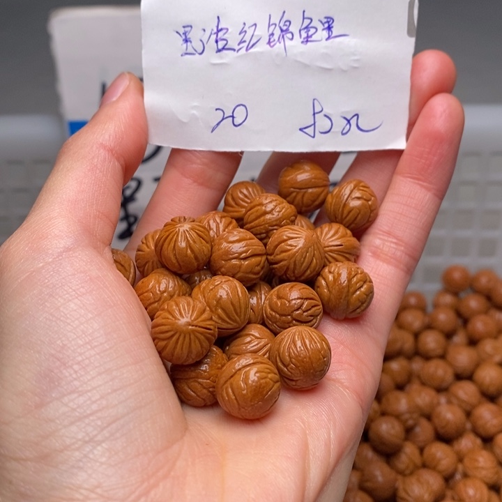 明****手串桃核13mm左右野生红锦鲤18+2颗（穿好）