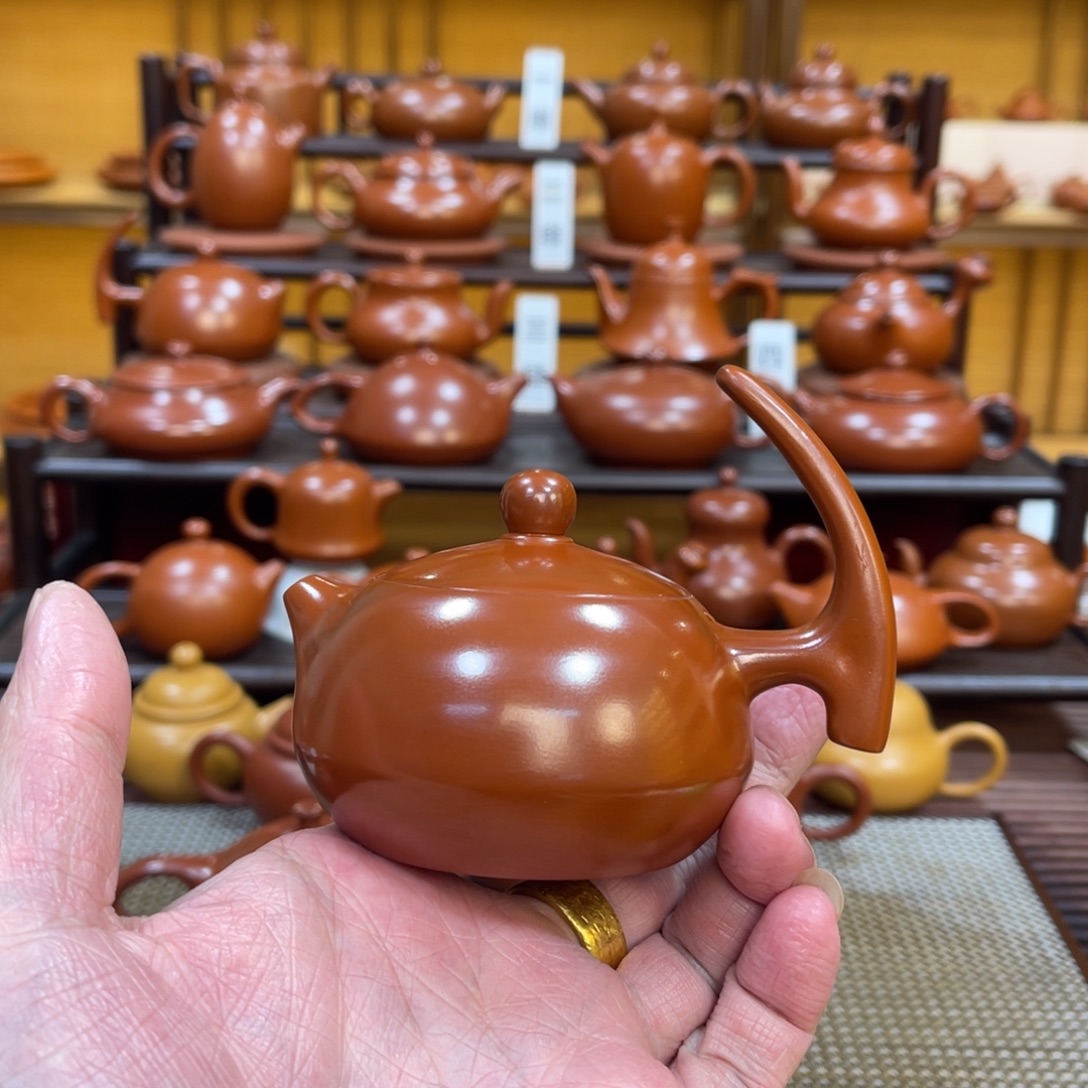 茶壶朱泥半把 110-130cc