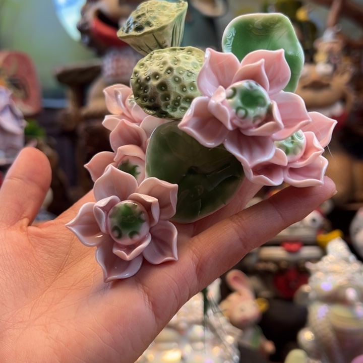 陶摆件小镇青花每日有新品