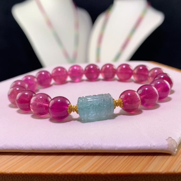 双色碧玺手链未镶嵌