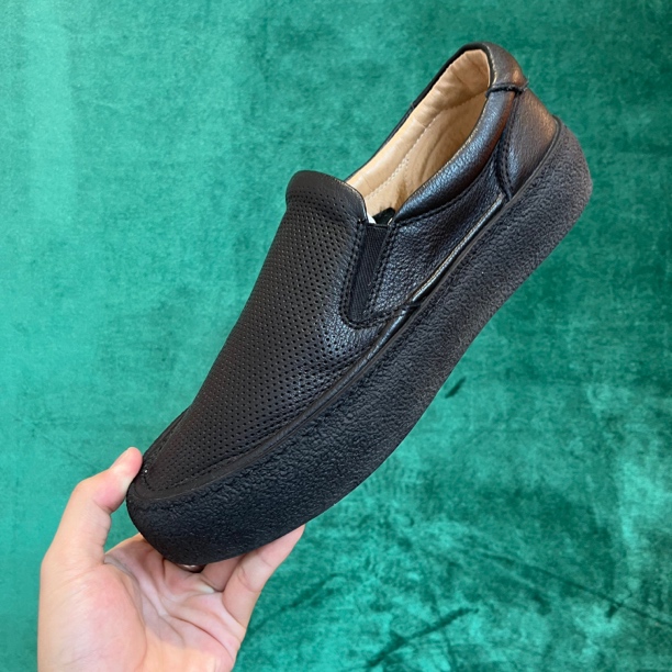 镂空舒适豆豆鞋男2025夏季新款潮流板鞋百搭透气一脚蹬懒人男鞋