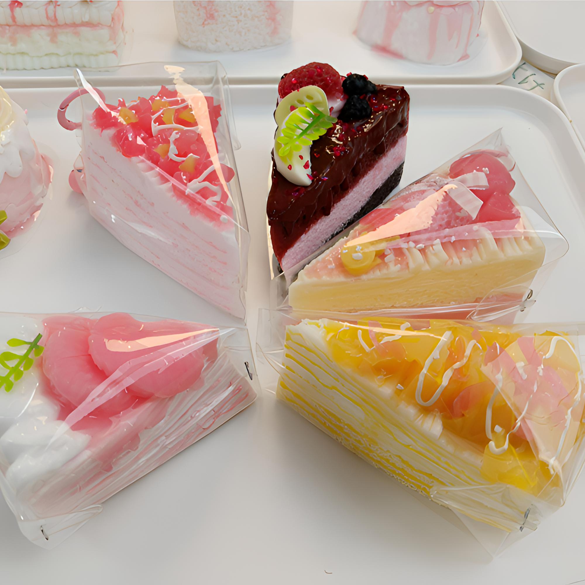 千层切角拼盘蜜桃芒果奶油泥食品级硅胶解压玩具捏捏乐