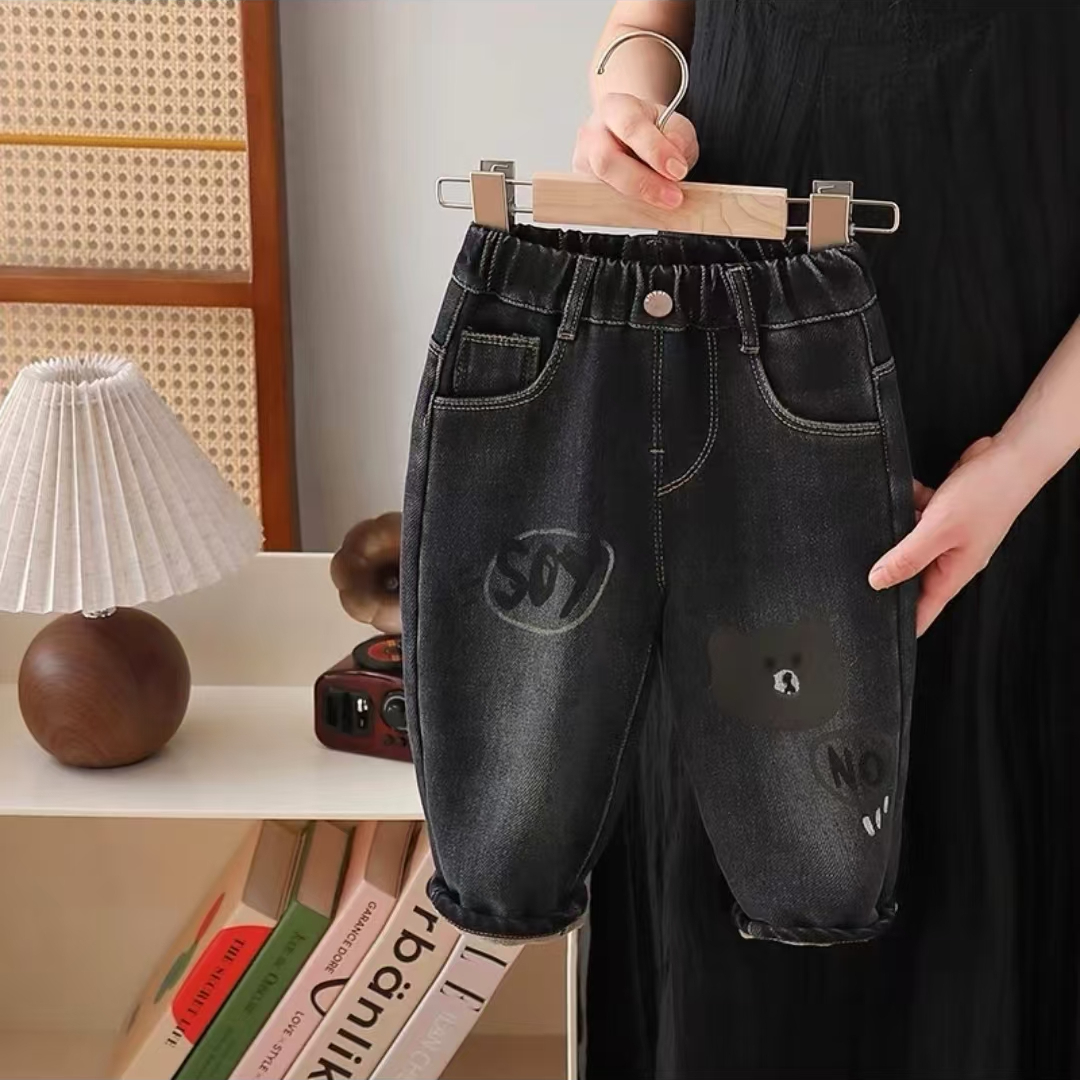 【现货捡漏】男童秋季新款加绒牛仔裤2024男宝秋装新款裤子