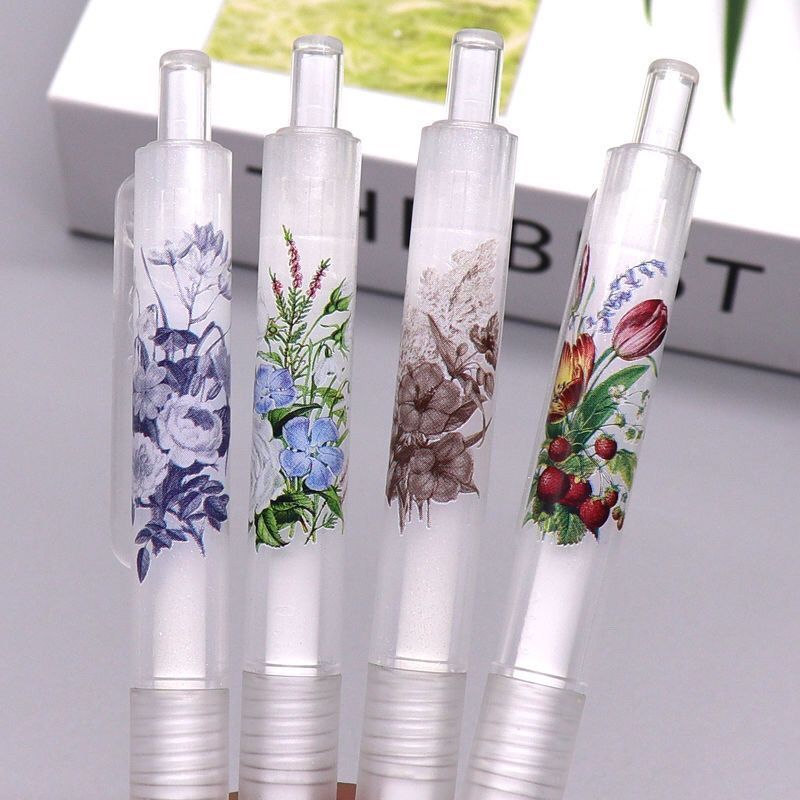 日本PLATINUM白金小爱豆中性笔塞纳河畔花草铺限定黑色按动0.5mm