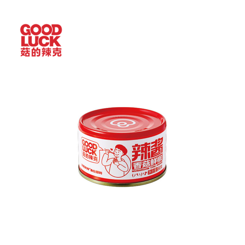 菇的辣克 香菇鲜椒辣酱香菇酱拌饭酱居家调味蘸料辣椒酱80g*10罐