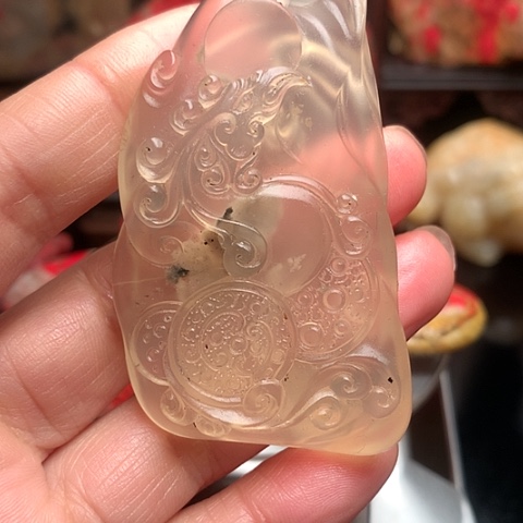 昌化石昌化冻底挂件