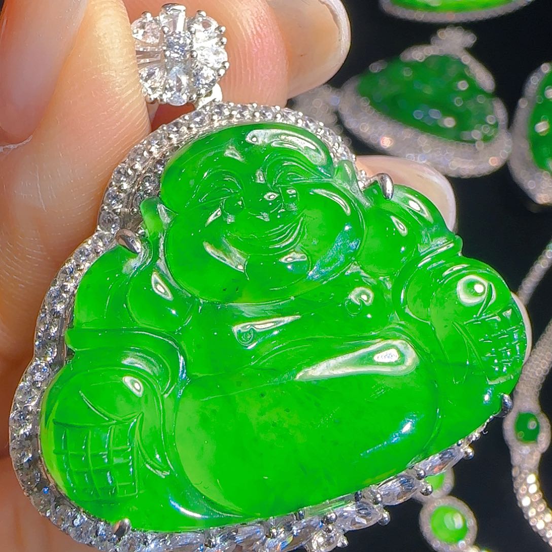 翡翠吊坠(赠链)银S925镶嵌