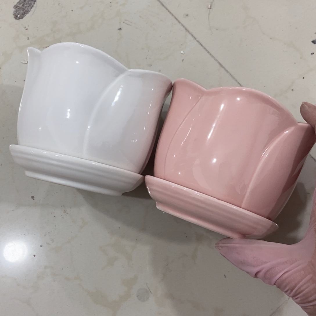 红陶高温陶瓷花盆