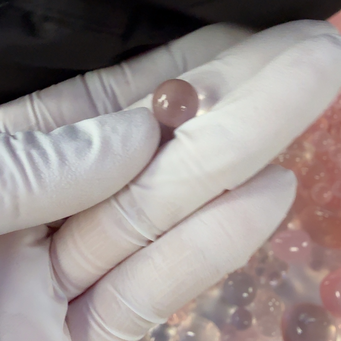 b***小珠宝半成品水晶未镶嵌粉晶定制不退换