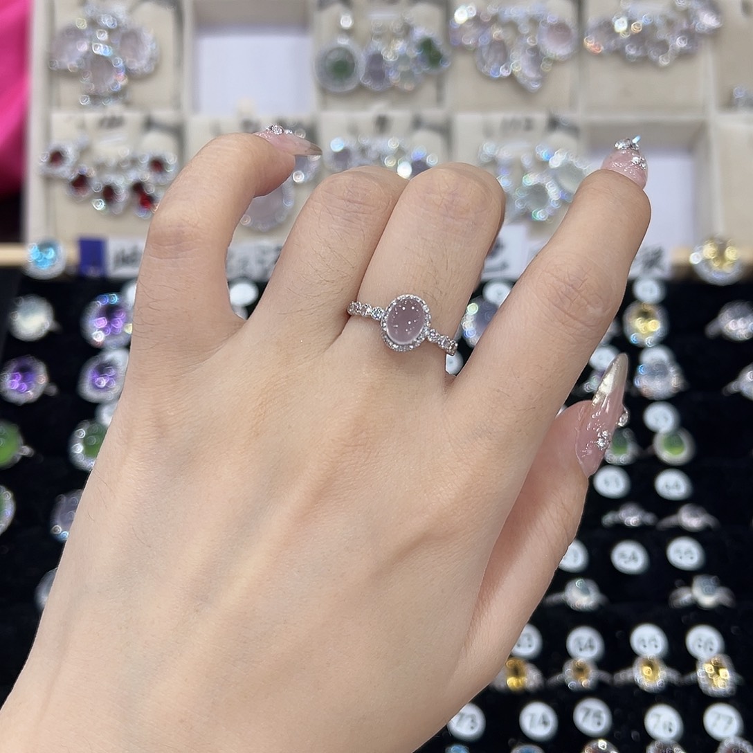 清***和萤石银S925镶嵌戒指