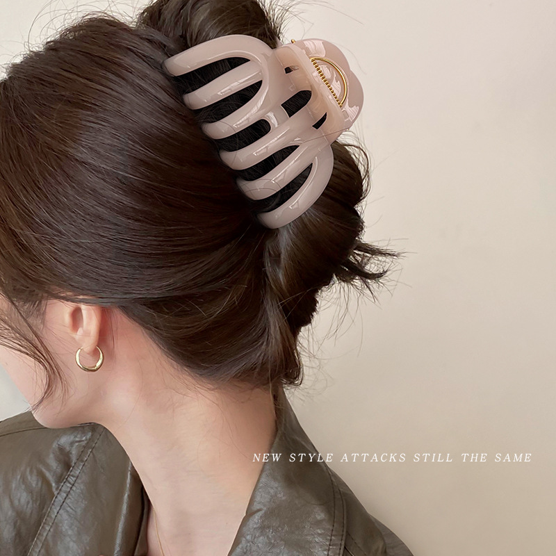 升级款发量多~头发抓夹女大号高级感发夹2025新款鲨鱼夹盘发头饰