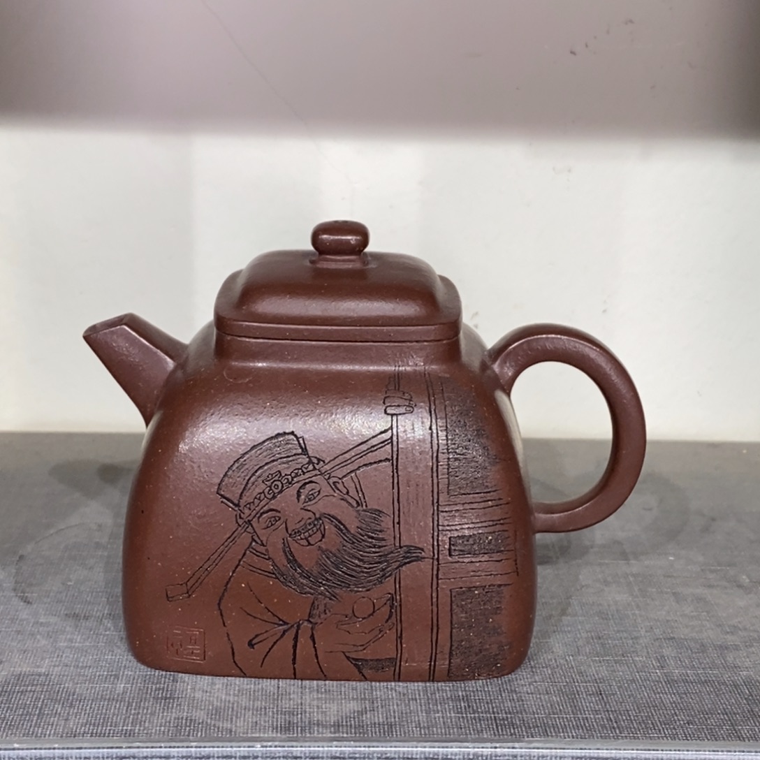 茶壶紫砂白17 四方坦然