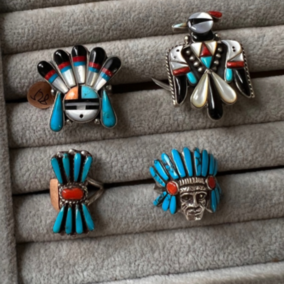 合金戒指 纳瓦霍戒指拼接款