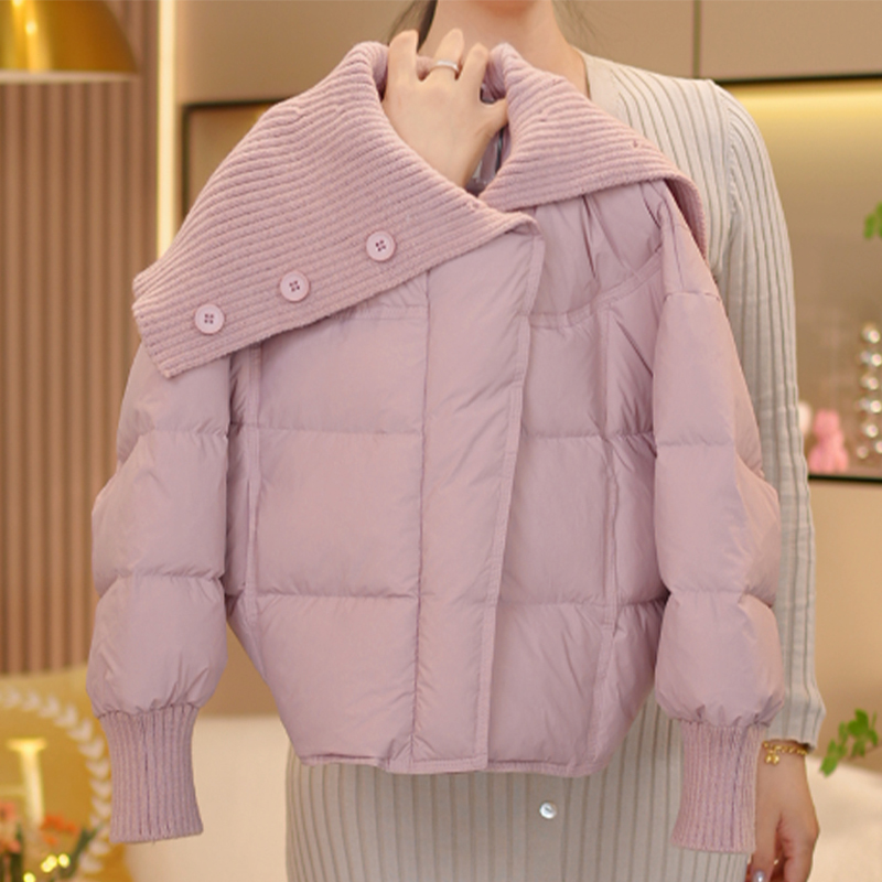 【闺蜜家】女童冬季2025新款时尚加棉加厚翻领面包棉服外套-9139