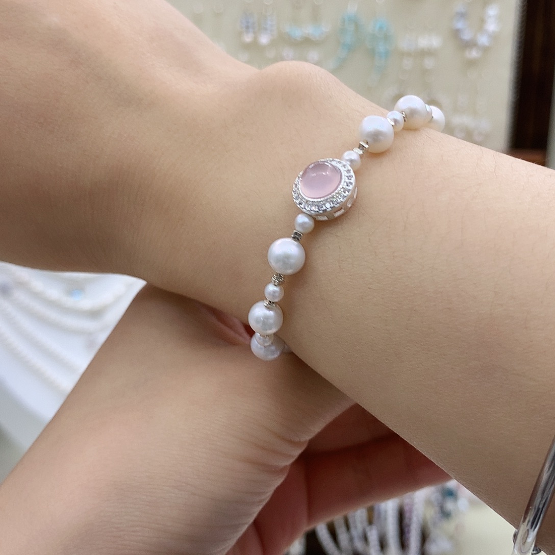 耳饰淡水珍珠银S925镶嵌